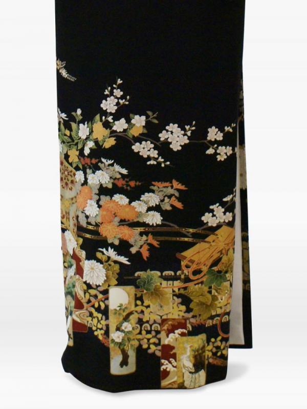 花柄・鳳凰・鶴の黒留袖