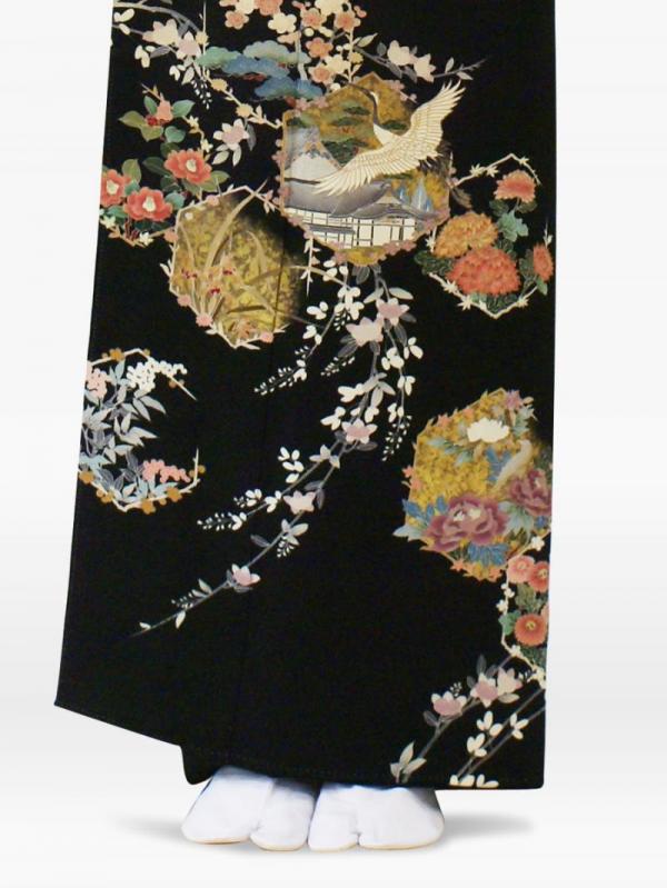 桜・松・鶴・牡丹・橘の黒留袖